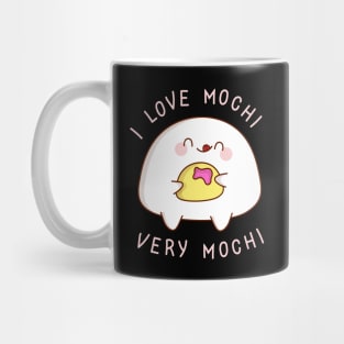 Funny kawaii character in love with yummy Mug